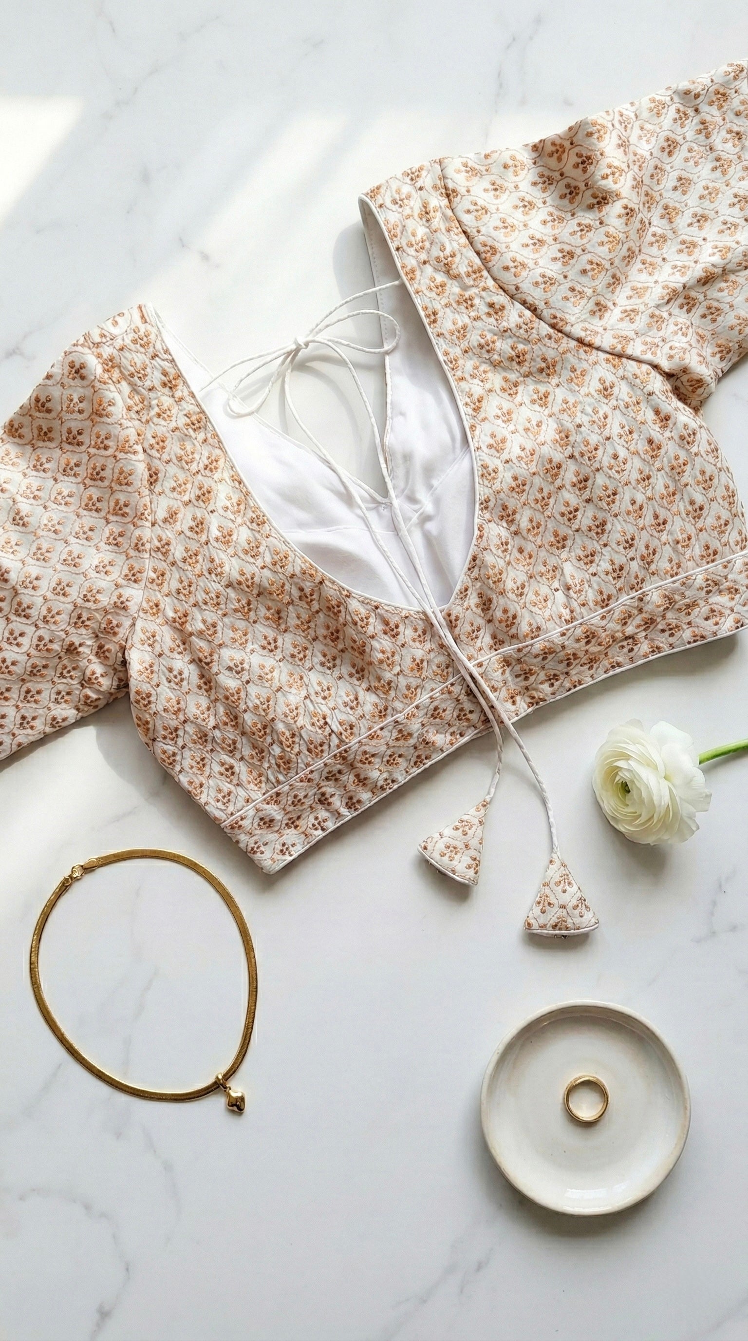 Brocade Blouse with Zari motifs