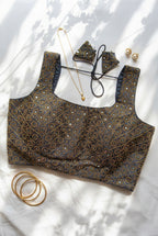 Thread and sequin embellished blouse