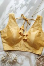 Solid Silk V-neck blouse