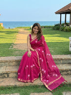 Kota Saree with thread embroidered motifs