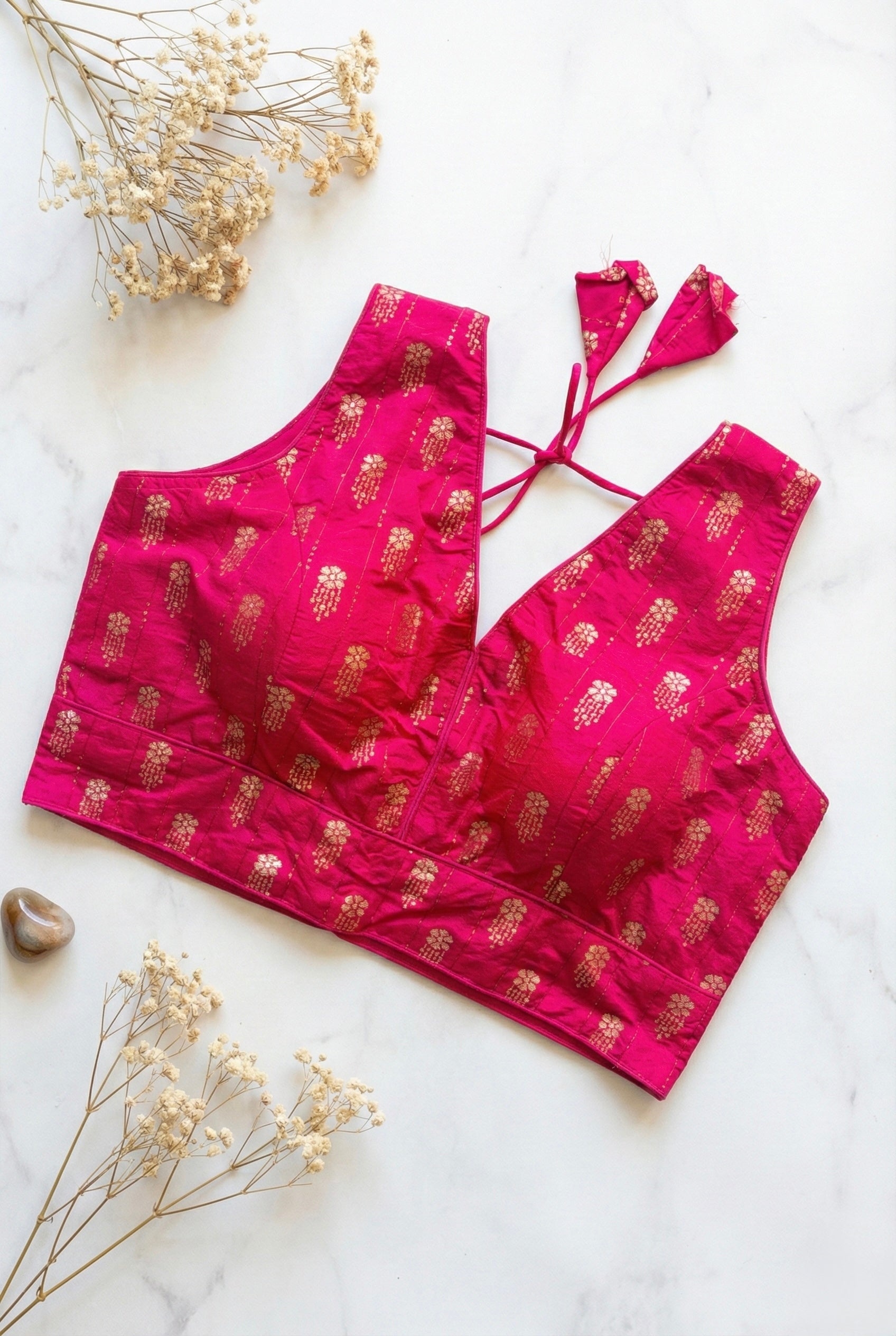 Self Woven Brocade Blouse