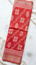 Dola silk saree with ikkat print