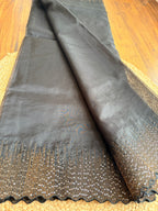 Organza saree with zari and sequin borders