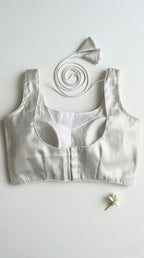 Brocade Sleeveless Padded Blouse