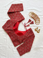 Kavya-Ajrakh Long Sleeve Padded Blouse
