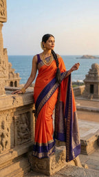 Agnira - Premium Crepe Semi-Silk saree