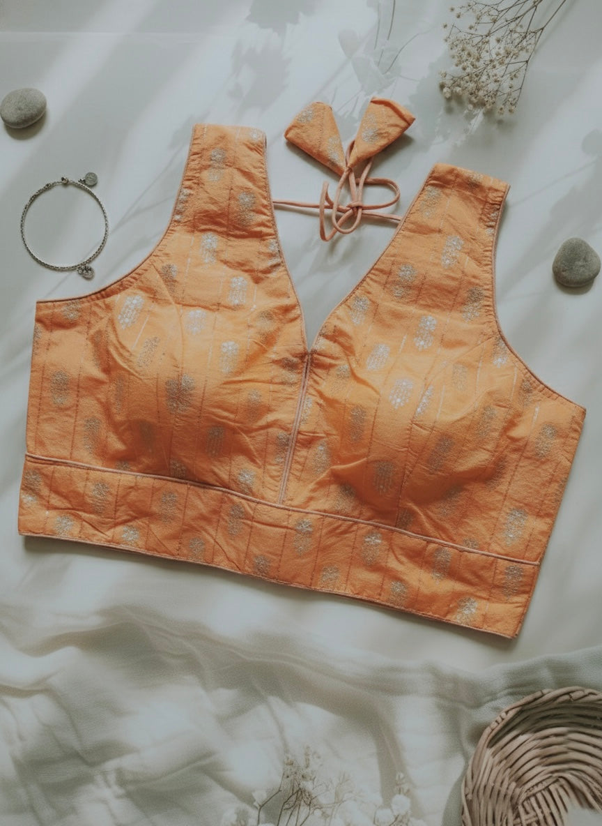 Self Woven Brocade Blouse