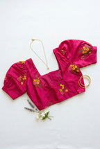 Blossom - Floral Embroidered puff Sleeve Blouse