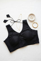 Stretchable V-neck Blouse