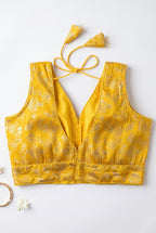 Kaniha- Brocade V-neck Sleeveless blouse