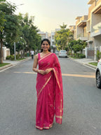 Kota Saree with crochet designed motifs