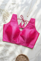 Solid Silk V-neck blouse