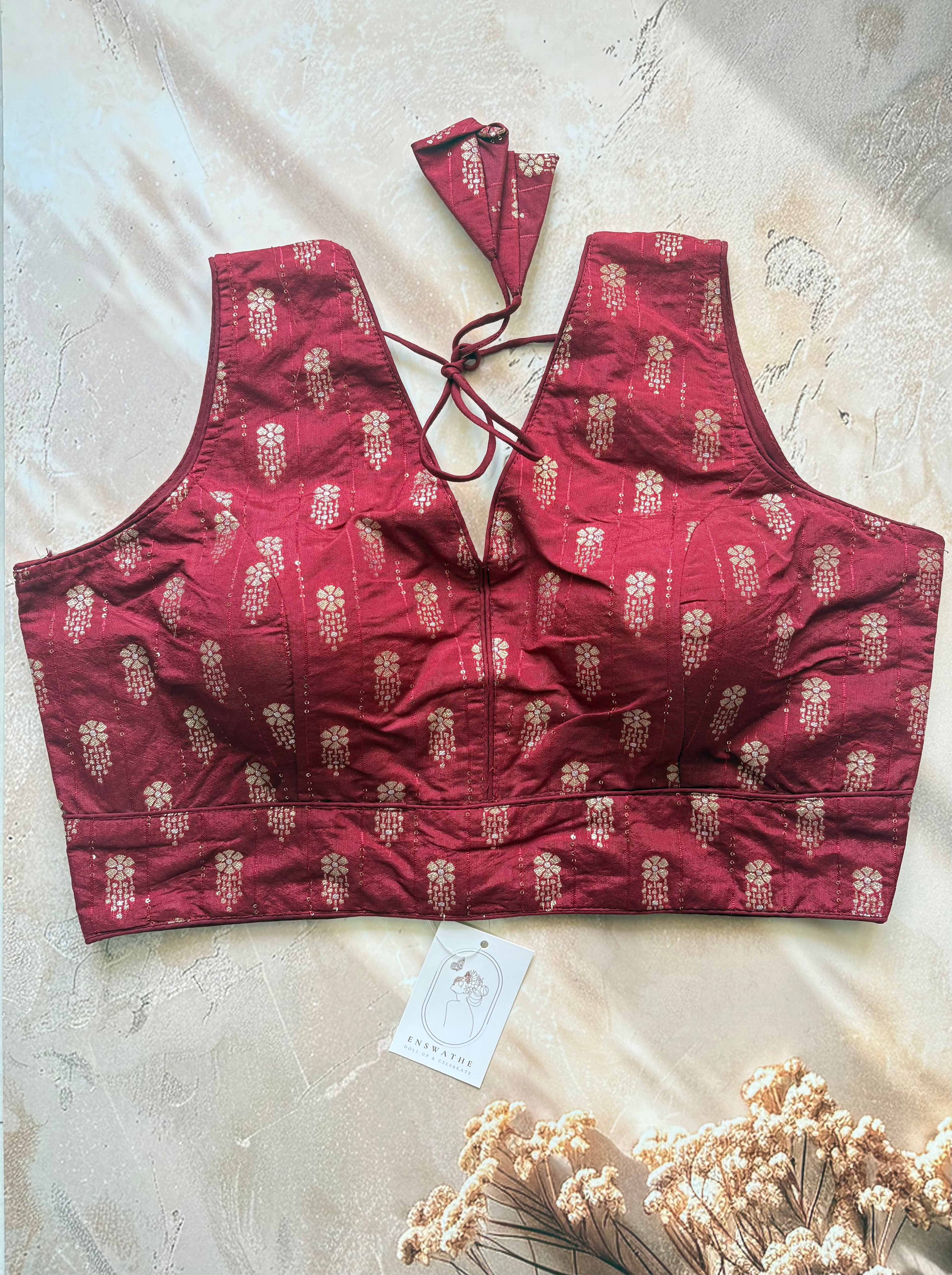 Self Woven Brocade Blouse