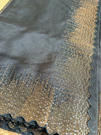 Organza saree with zari and sequin borders