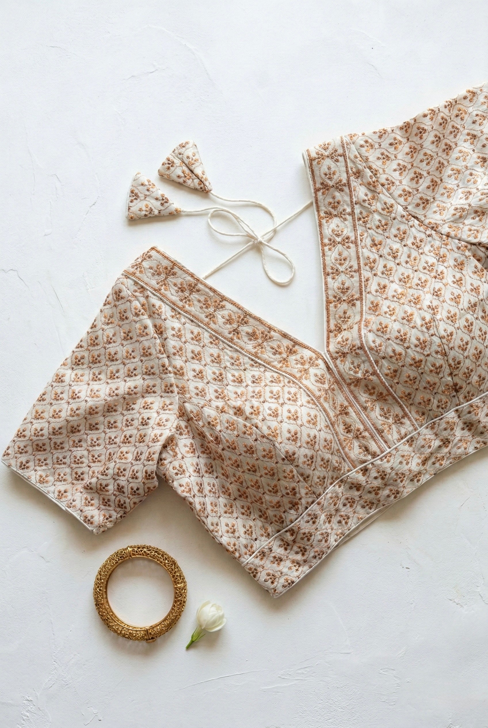 Brocade Blouse with Zari motifs