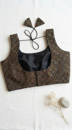 Thread and sequin embellished blouse