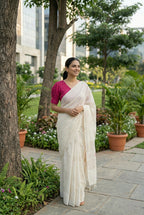 Hakoba V neck Puff Sleeve Solid Blouse