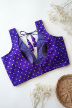 Chanderi Plunge neck Sleeveless Padded Blouse