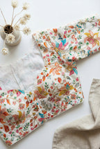 Multicolour print and sequin blouse