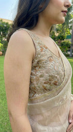 Thread and Zari heavy embroidered Blouse