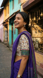 Warli print cotton blouse