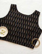 Ajrakh V-neck front open blouse