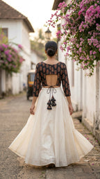 Ajrakh Handblock Cotton Long Sleeve Padded Blouse