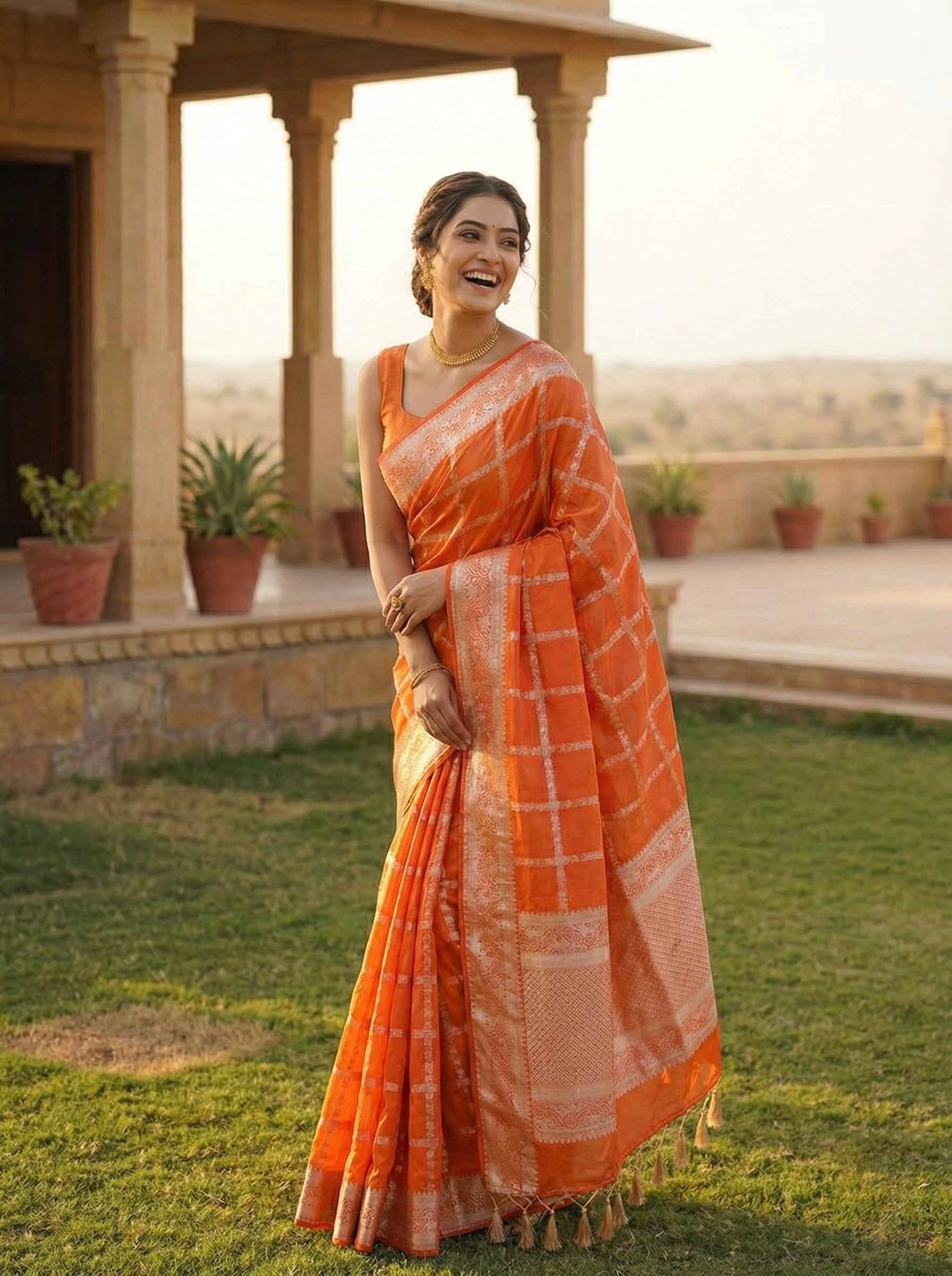 Russian silk saree