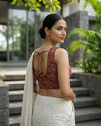 Rustica - Ajrakh Sleeveless Padded Blouse