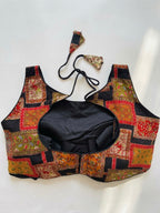 Cotton kalamkari patchwork print blouse