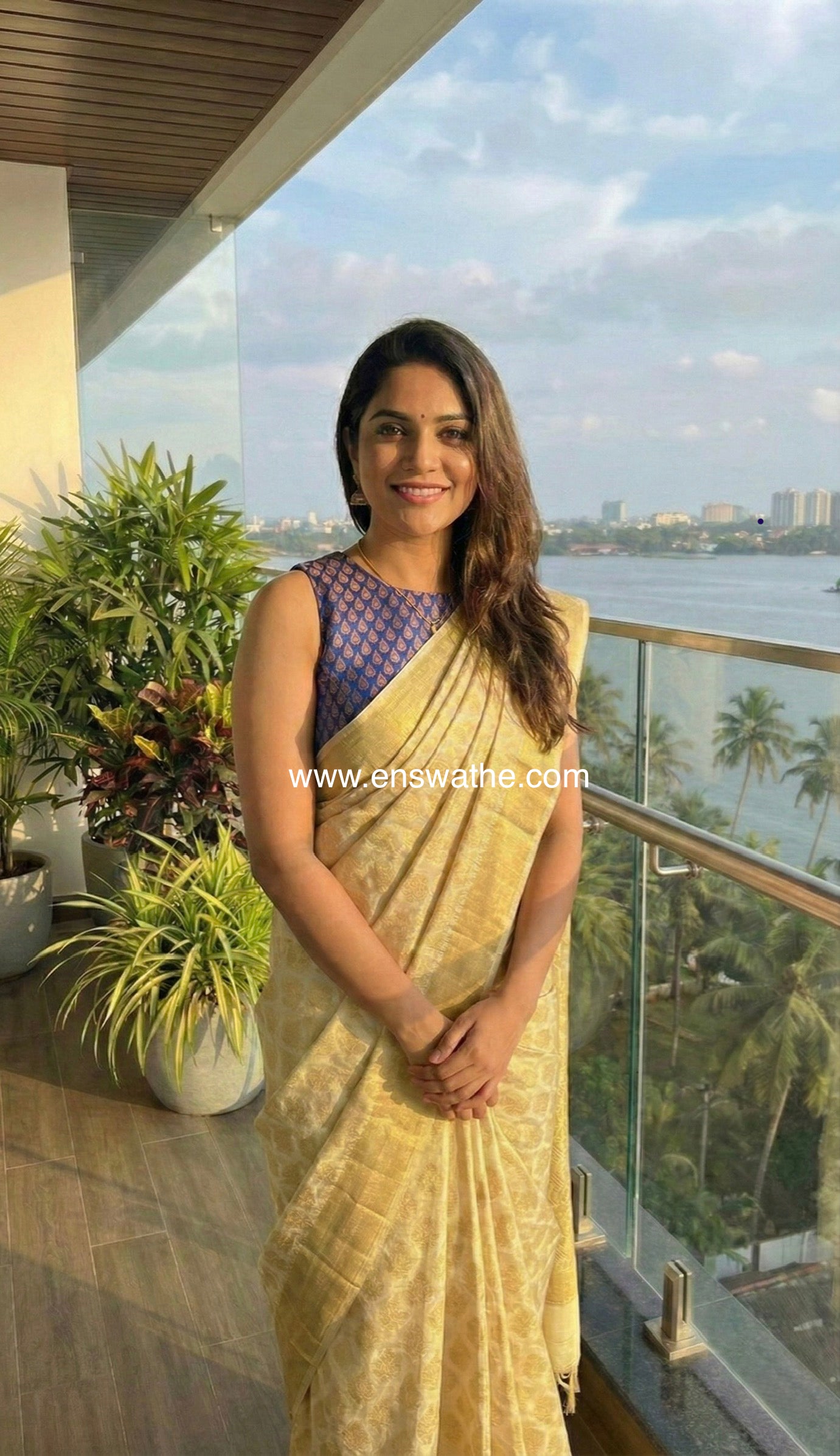 Brocade Highneck Blouse