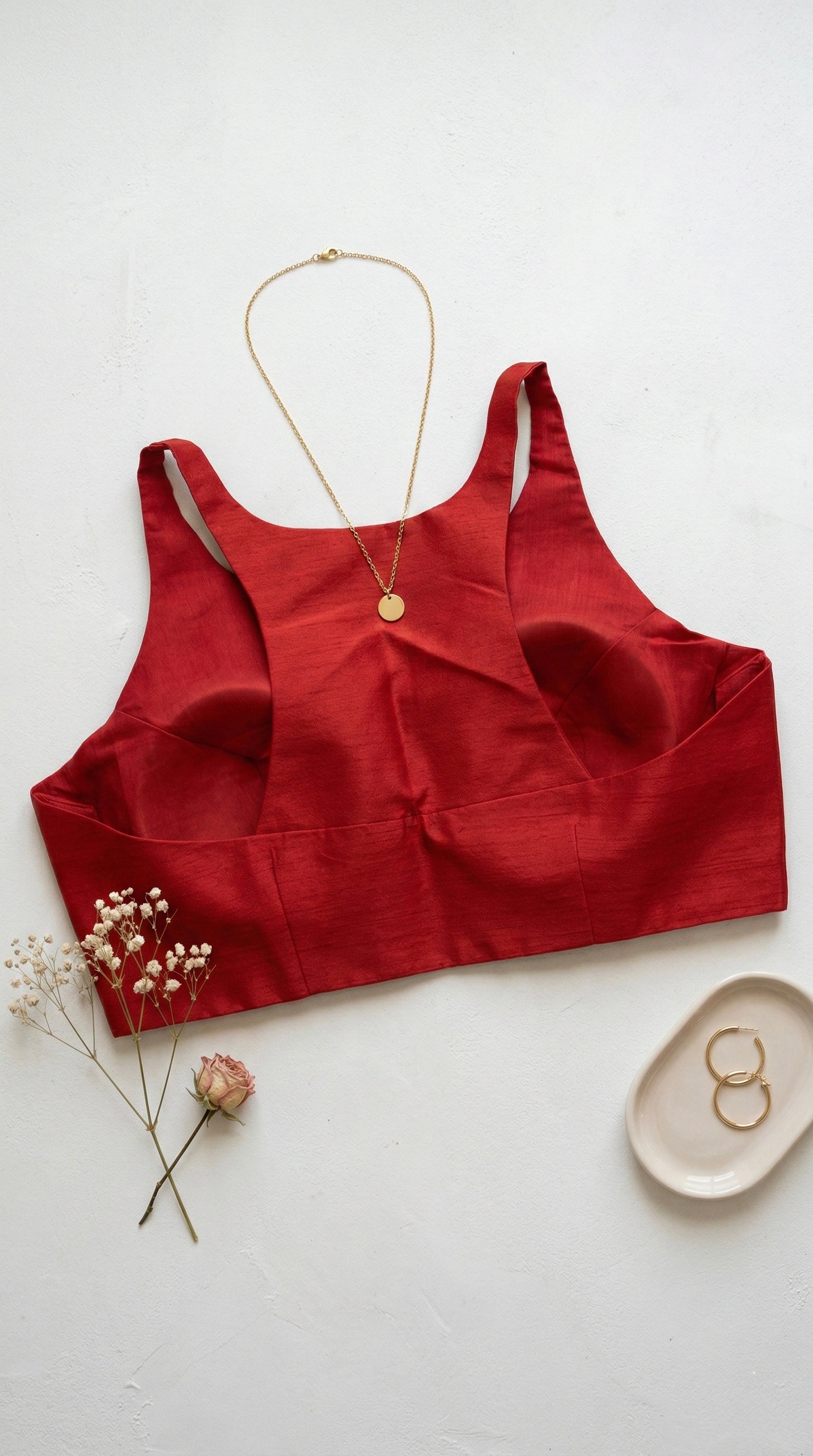 Razor cut solid blouse