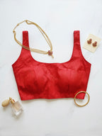 Plain Sleeveless Silk Padded Blouse