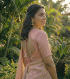 Brocade Halter neck backless padded blouse