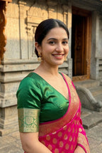 Deep V-neck Silk Blouse