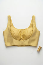 Diya - Gold & Silver Sleeveless padded shimmer blouse