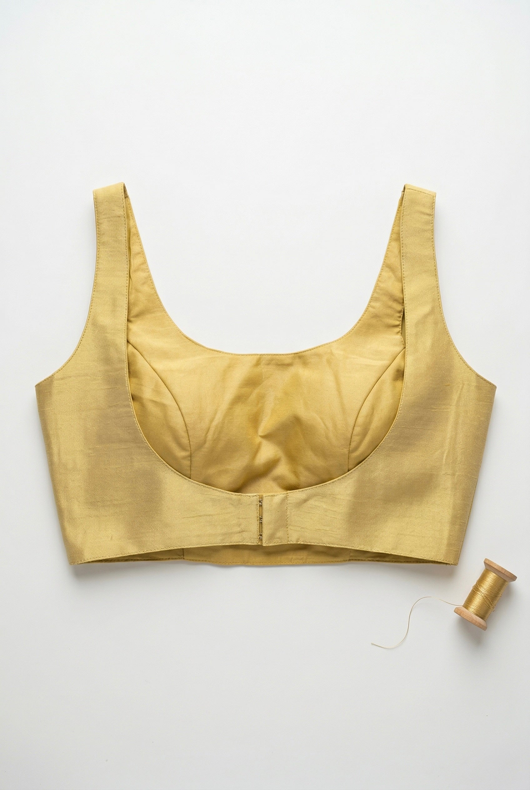 Diya - Gold & Silver Sleeveless padded shimmer blouse