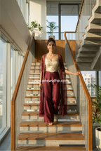 Brocade corset blouse