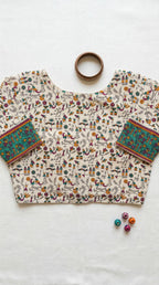 Warli print cotton blouse
