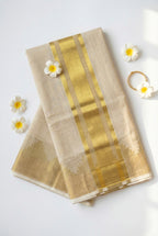 Kerala tissue saree with temple borders