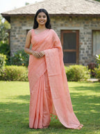 Semi Tussar Pastel Saree