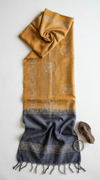 Semi tussar tissue saree in batik print