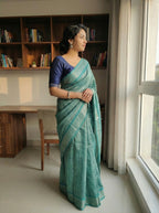 Semi Tussar Tissue Saree