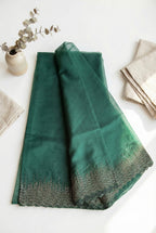 Organza saree with zari and sequin borders