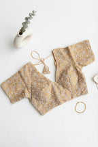 Deep V neck kota blouse