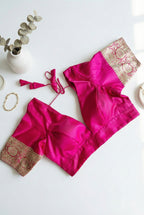 Deep V-neck Silk Blouse