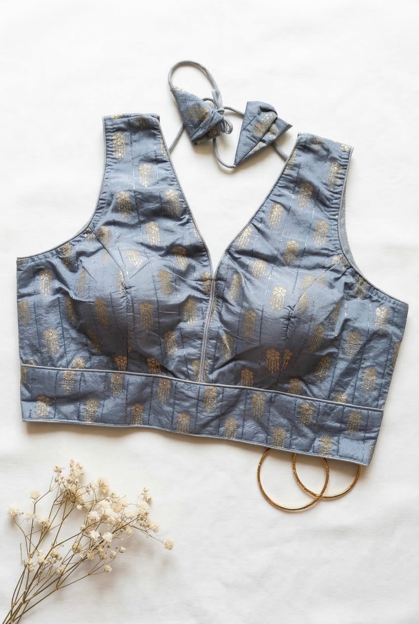 Self Woven Brocade Blouse