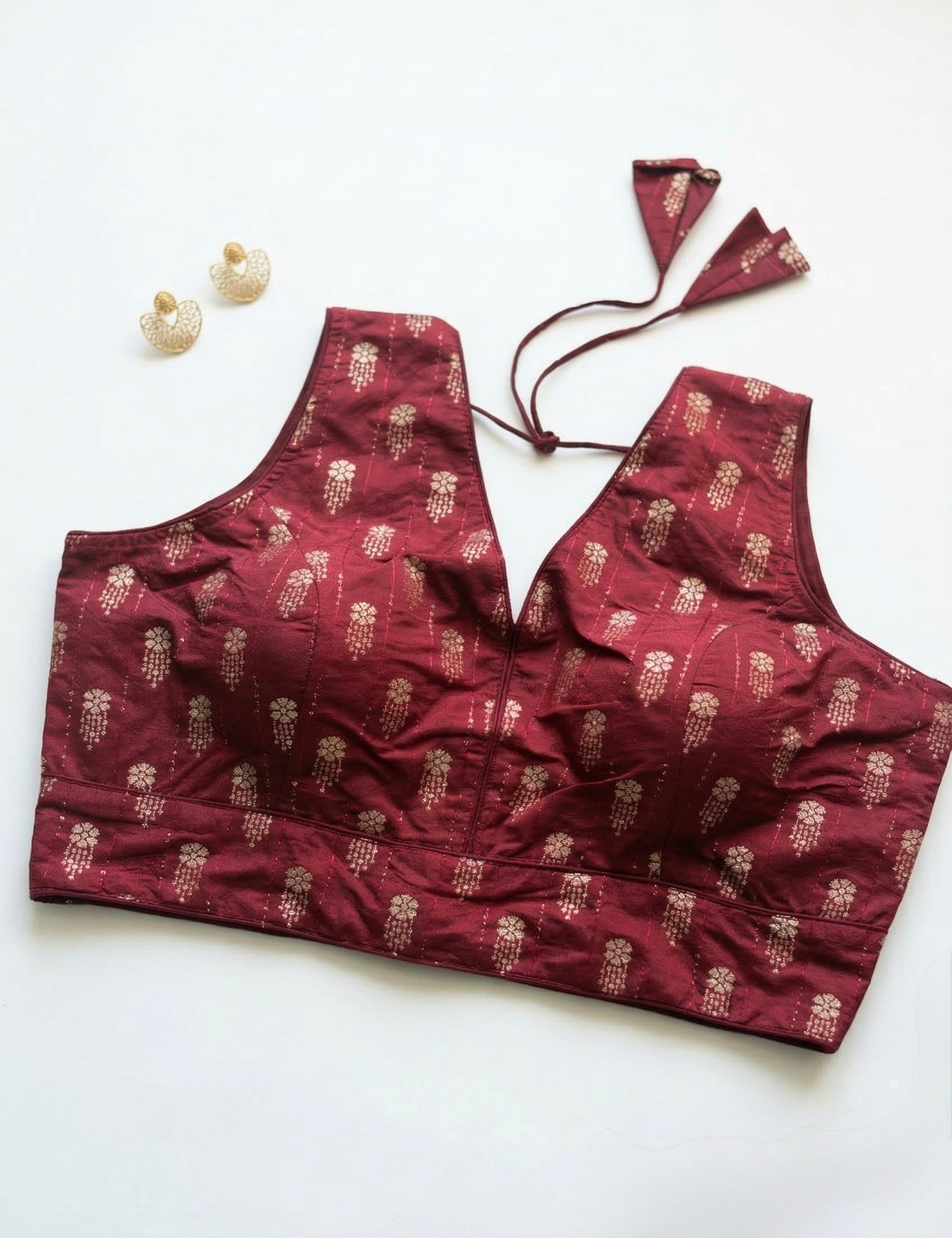 Self Woven Brocade Blouse