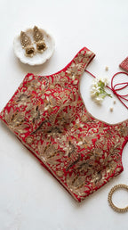 Thread and Zari heavy embroidered Blouse