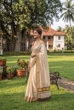 Mayookham-Kerala soft tissue saree with Checkered Border